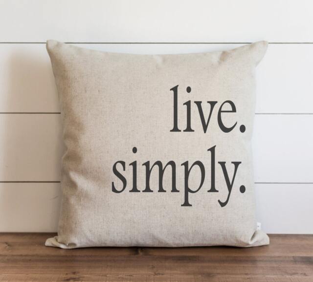 Live Simply 20 X Pillow Cover // Everyday Throw Gift Accent Cushion - image 1