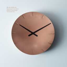 Copper Wall Clock - Anniversary Gift Housewarming Decor Silent Hayes Home - thumbnail 3