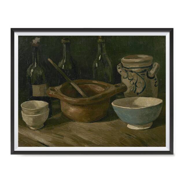 Vincent Van Gogh Art Reproduction Posters - Poster Printing Wall Print For Home Office Decor Still Life With Earthenware & Bottles - image 1