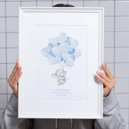 Personalised Baby Shower Print, Keepsake Gift, Guest Book, Gift To Sign, Guests Just Sign The Balloons - thumbnail 1