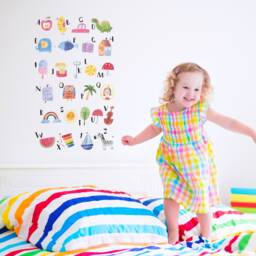 Watercolour Alphabet Wall Sticker, Decal - thumbnail 1