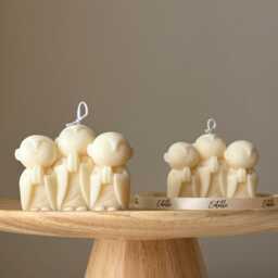 Handmade Monk Candle - Soy Wax Home Decor - thumbnail 1