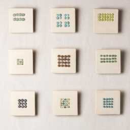 Mosaic Tile Wall Art Set Of 9, Mounted Art, 5 Inch Tiles - Made To Order Abacus - thumbnail 1