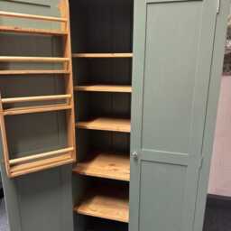 Solid Pine Pantry Unit, 90cm 120cm Kitchen Larder Cupboard, Custom Farrow Ball Storage - thumbnail 3