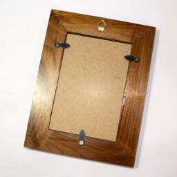 Mosaic Photo Frame - Handcut Gray Ceramic & Red Glass Tiles - thumbnail 3