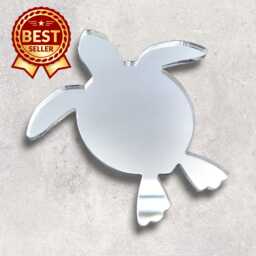 Turtle Acrylic Mirror Wall Art - Many Size & Colour Options - Bespoke Items Made - thumbnail 1