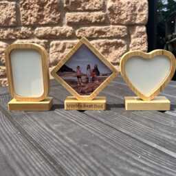 Engraved Wooden Photo Frame Personalised Keepsake Gift - thumbnail 2