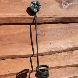 Hand Forged Wrought Iron Rustic Wall Candlestick - Sconce Made By Blacksmith. Durable Wall Mounting - thumbnail 4