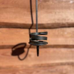 Hand Forged Wrought Iron Rustic Wall Candlestick - Sconce Made By Blacksmith. Durable Wall Mounting - thumbnail 3