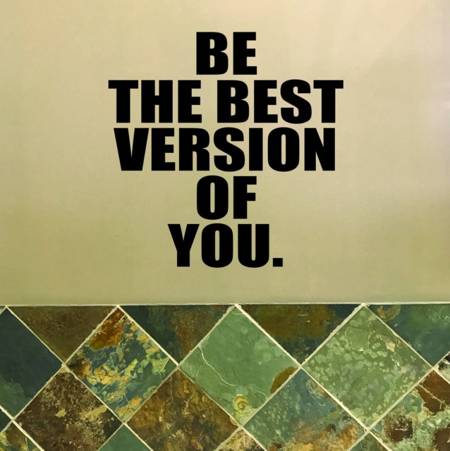 Fitness Studio Decor, Gym Wall Decal. Be The Best Version Of You. Inspirational Quote Sticker, Classroom Door Sign 157 - image 1