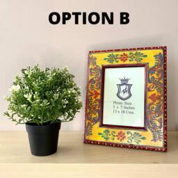 Photo Frame, Picture Frame, Hand Painted Embossed, For 7 X 5 Inch Picture, Frame Size 11 9 Inches, India Art, Christmas Gift.xmas - thumbnail 3