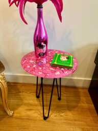 Pink Kitsch Resin Table - thumbnail 1
