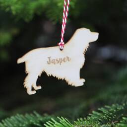 Personalised Cocker Spaniel Christmas Decoration Engraved Birch Plywood Dog Bauble - thumbnail 3