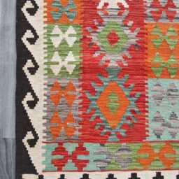 Kilim Runner Multicolour, Handmade Artisan Afghan Turkish Persian Qashqai Navajo Bohemian Natural Wool Flatweave Rug 200x71 cm - thumbnail 2