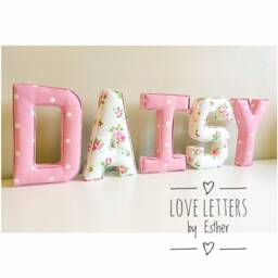 Fabric Letters, Wall Nursery Decor, Baby Gift, New Baby, Name, Name Gifts Girl, For Boys, Letters - thumbnail 2