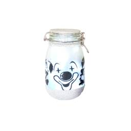 Clown Night Light, Circus Lamp, Nursery Decor, Decal, Bedroom, Party Large Fairy Light Up Jar - thumbnail 2