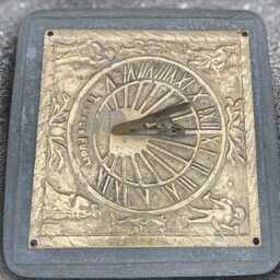 Large Sundial Decoration Concrete Garden Statue Cement Timepiece Sculpture Yard Ornament Japanese Style Lover Gift - thumbnail 2