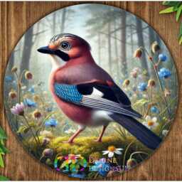 Jay Bird Plaque, Bird Sign, Garden Wall Art, Gardening Gift, Eurasian - thumbnail 2