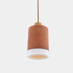 Rhus Ceramic Terracotta Pendant With White Glazed Rim 8.75 - thumbnail 2