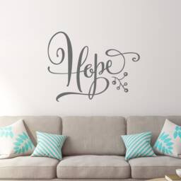 Christmas Hope Vinyl Wall Decal, Mistletoe Sticker, Quote Saying - thumbnail 2