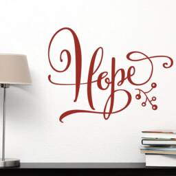 Christmas Hope Vinyl Wall Decal, Mistletoe Sticker, Quote Saying - thumbnail 3