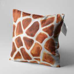 Giraffe Print Chenille Cushion Cover Double Sided, Soft Fabric - thumbnail 3