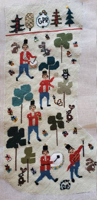 Toy Soldiers Original Custom Design Christmas Needlepoint Stocking - Sample Only. Not For Sale - image 1