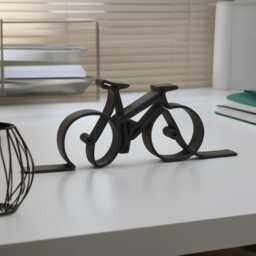 Bicycle Bike Outline Sculpture Desk Shelf Art - Minimalist Modern Display Decor - thumbnail 1