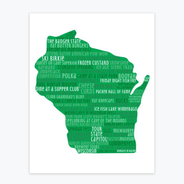 Art Print - Wisconsin Silhouette