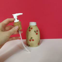 Handmade Ceramic Soap Dispenser in Cherry - thumbnail 2
