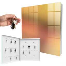 Warm Gradient Key Cabinet For Home, Yellow Box Wall, Abstract Abstraction, Lovers Of Harmony & Peace - thumbnail 2