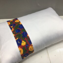 Floral Silk Ikat Pillow Cover, Handwoven Accent - 16x24 - thumbnail 4