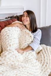 Giant Knit Blanket, Chunky Blankets & Throws, Super Chunky Thow, Throw Yarn, Knits