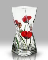 Wild Poppy - 20cm Twist Vase By Nobile Glassware - thumbnail 1