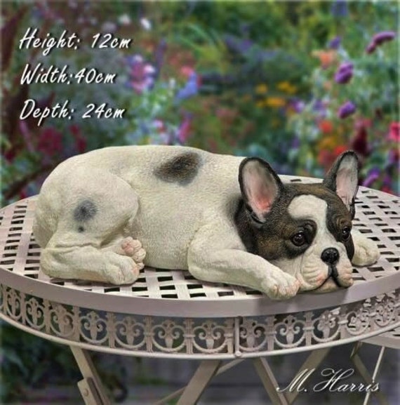 French Bulldog Frenchie Dog Lifelike Resin Ornament Home & Garden Statue