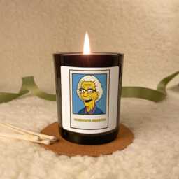 Funny Simpsons Style Candle - Custom Cartoon Portrait Gift Wonderful Grandma Funny Birthday Photo For - thumbnail 3