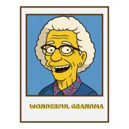 Funny Simpsons Style Candle - Custom Cartoon Portrait Gift Wonderful Grandma Funny Birthday Photo For - thumbnail 2