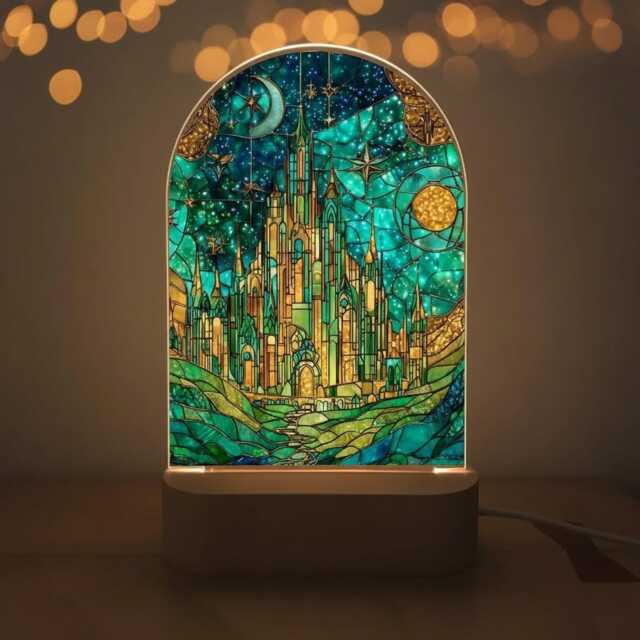 Emerald City Light Home Decor, Elphaba Glinda Nightlight, Wicked Musical Wizard Of Oz Gift, Bedroom Decoration, Decor - image 1