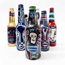 Bottle No. 13 - Original Mixed Media Illustration On Beer - thumbnail 1