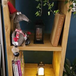 Handmade Rustic Pine Bookcase Solid Wood Shelving Unit - thumbnail 3
