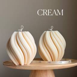 Large Swirl Soy Wax Candle - Home Decor - thumbnail 3