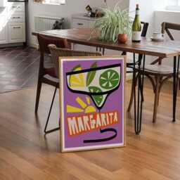 Margarita Art Print/Cocktail Wall For Kitchen Bar Gallery Colourful - thumbnail 3
