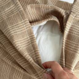 Brown Striped Pillow Case Linen Hemp Blend, Neutral Farmhouse Decor - thumbnail 3