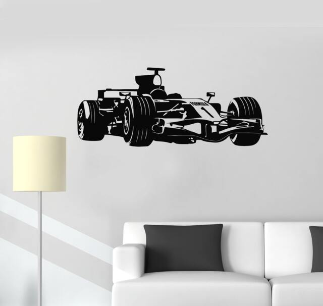 Wall Vinyl Decal Car Racing Formula Race Man Cave Sticker - #1024Da - image 1