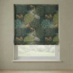 Custom Made To Measure Roman Blind Shade William Morris The Brook Blue Hand Crafted - thumbnail 1