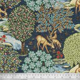 Custom Made To Measure Roman Blind Shade William Morris The Brook Blue Hand Crafted - thumbnail 3