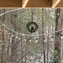Handmade Ceramic Bird Feeder Modern Hanging Garden Decor - thumbnail 3