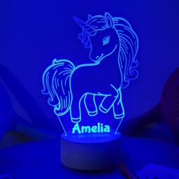 Personalised Unicorn Led Night Light Remote Controlled, Color Changing - thumbnail 3