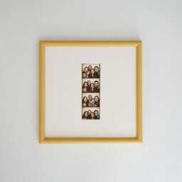 Photobooth Stripe Hand-Painted Picture Frame Square Retro Interior Design