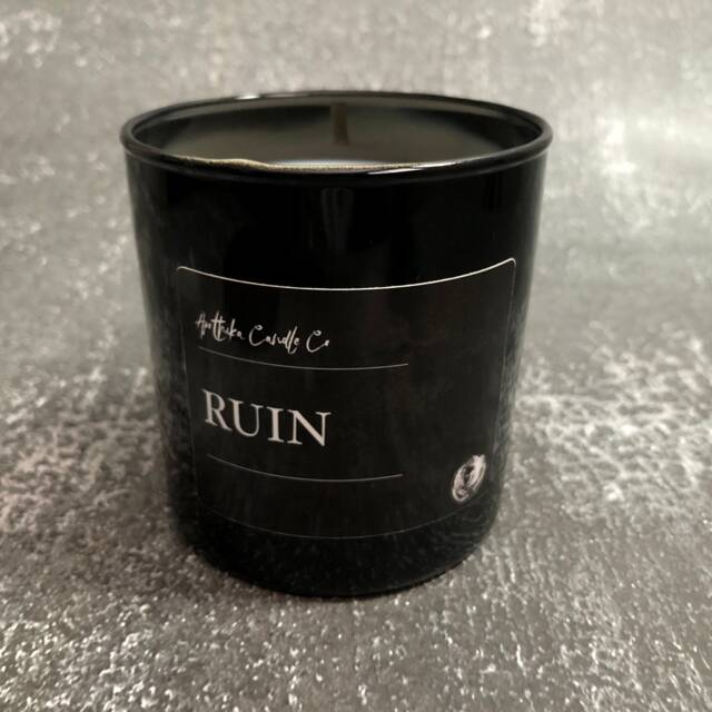Ruin Scented Soy Candle, Tonka Bean, Gothic Home Fragrance - image 1